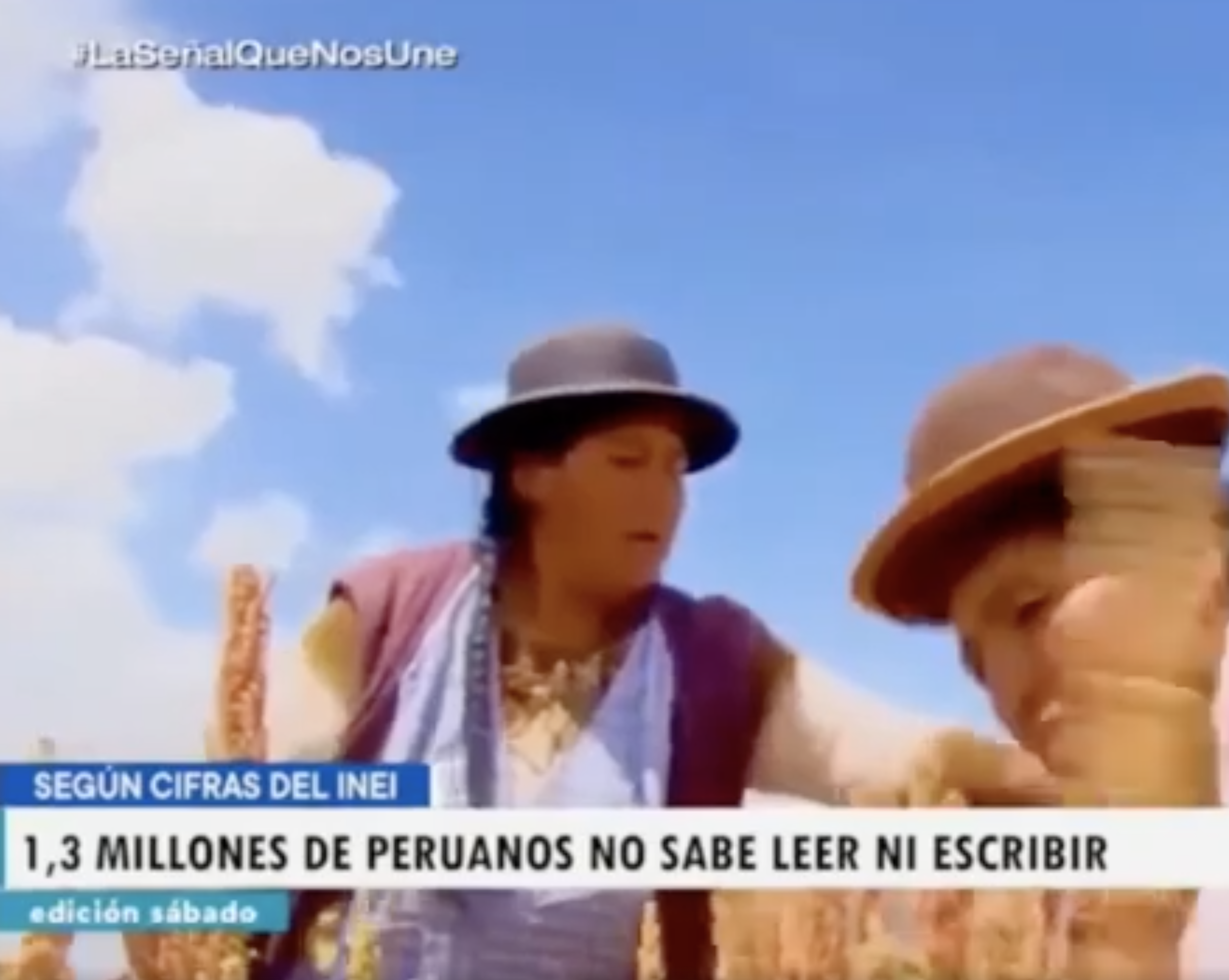 TV Perú addresses the problem of rural illiteracy.